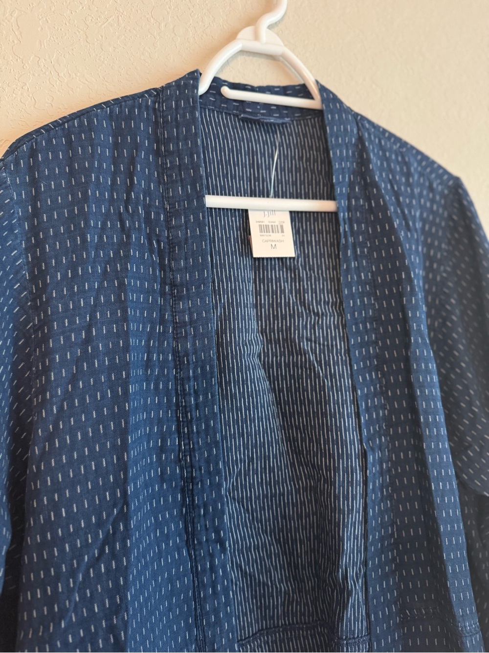 J. Jill Dark Blue Open Front Cardigan NEW - Picture 2 of 6